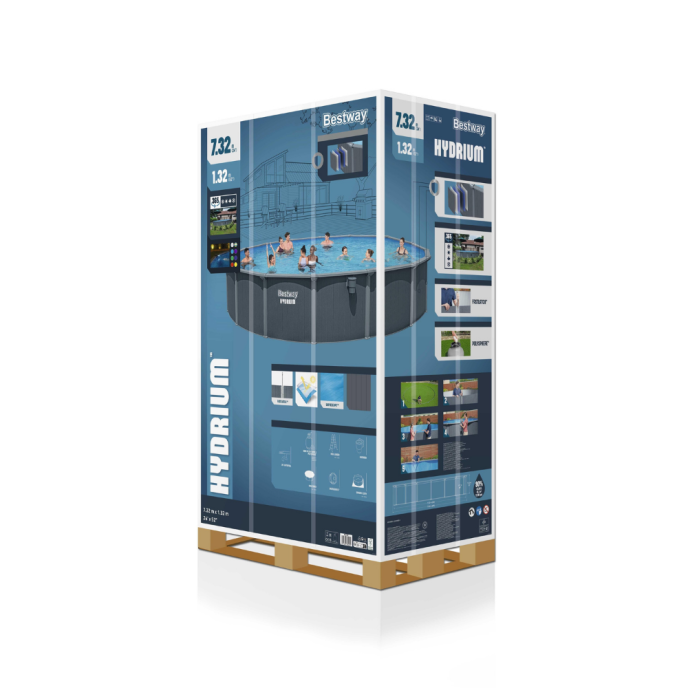 Piscine hors sol acier ronde Hydrium kit