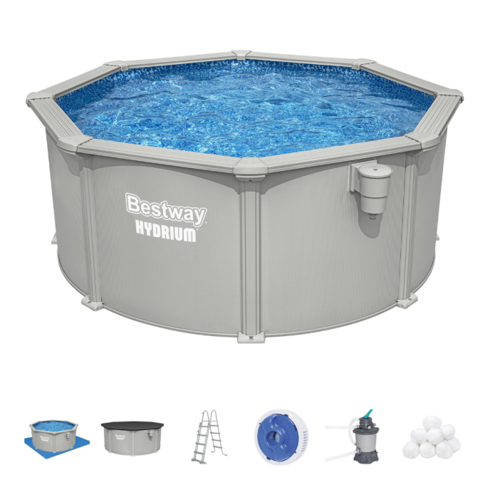 Piscine hors sol acier ronde Hydrium bestway Ø 305 x H 122 cm kit