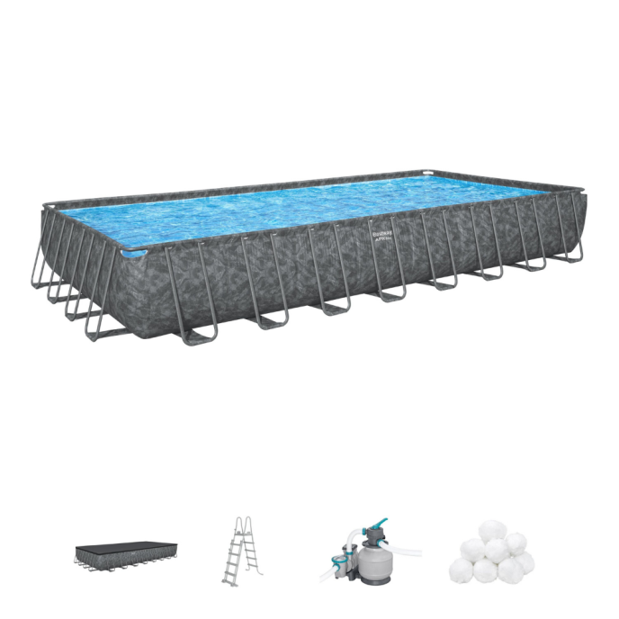Piscine hors sol rectangulaire APX 365 - 956 x 488 x 132 cm