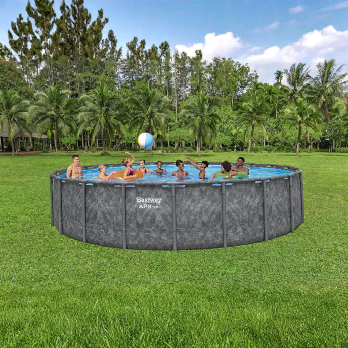 Piscine hors sol tubulaire ronde APX 365 - Ø 671 x H 132 cm