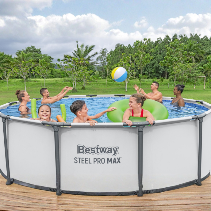 Piscine tubulaire ronde Steel Pro Max - Ø 396 x H 122 cm