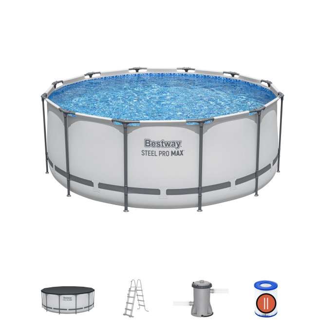 Piscine tubulaire ronde Steel Pro Max - Ø 366 x H 122 cm