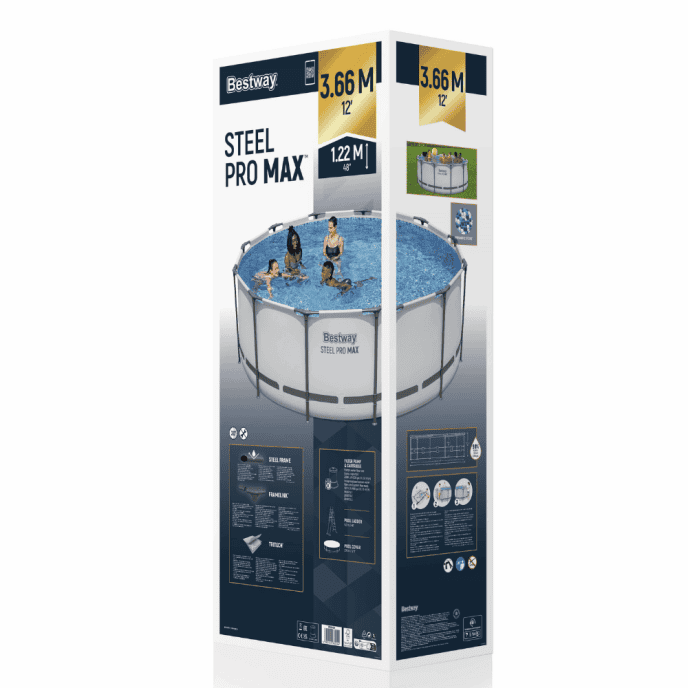 Piscine tubulaire ronde Steel Pro Max - Ø 366 x H 122 cm