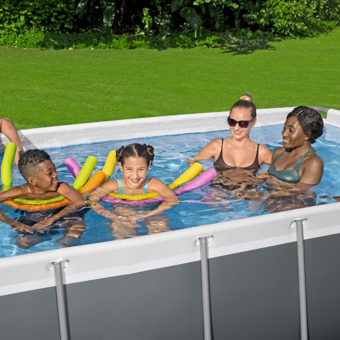 Piscine tubulaire rectangulaire Power Steel - 404 x 201 x H 100 cm