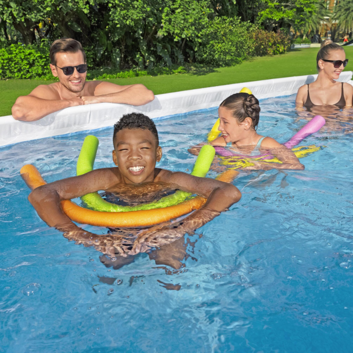 Piscine Bestway tubulaire rectangulaire Steel Pro MAX - 404 x 201 x H 100 cm (Filtre à cartouche)