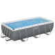 Piscine Bestway tubulaire rectangulaire Steel Pro MAX - 404 x 201 x H 100 cm (Filtre à cartouche)