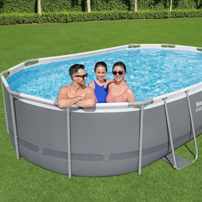 Piscine tubulaire ovale Power Steel