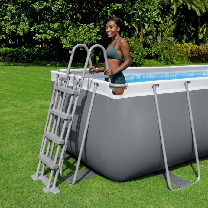 Piscine Bestway tubulaire rectangulaire Steel Pro Max - 412 x 201 x H 122 cm (Filtre à cartouche)