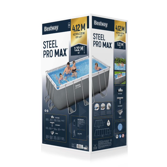 Piscine hors sol tubulaire Steel Pro Max - 412 x 201 x H 122 cm