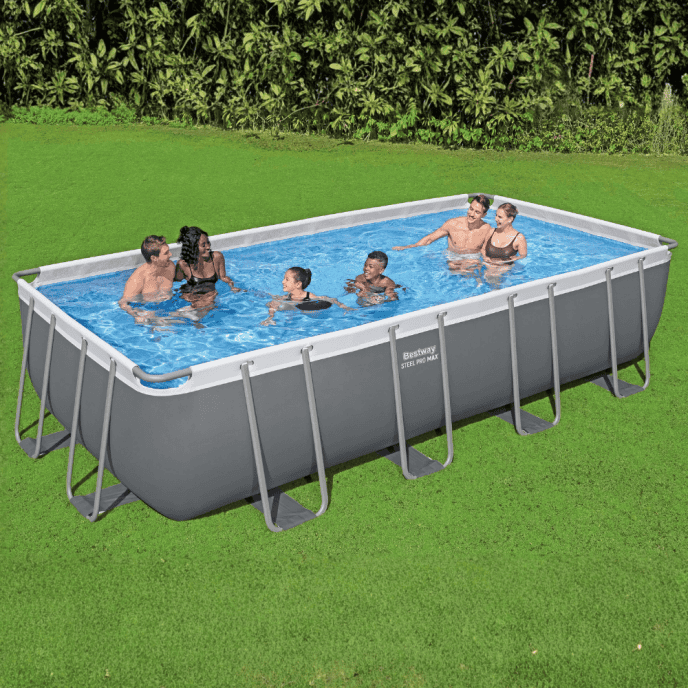 Piscine tubulaire rectangulaire Power Steel - 549 x 274 x H 122 cm (+Filtre à sable)