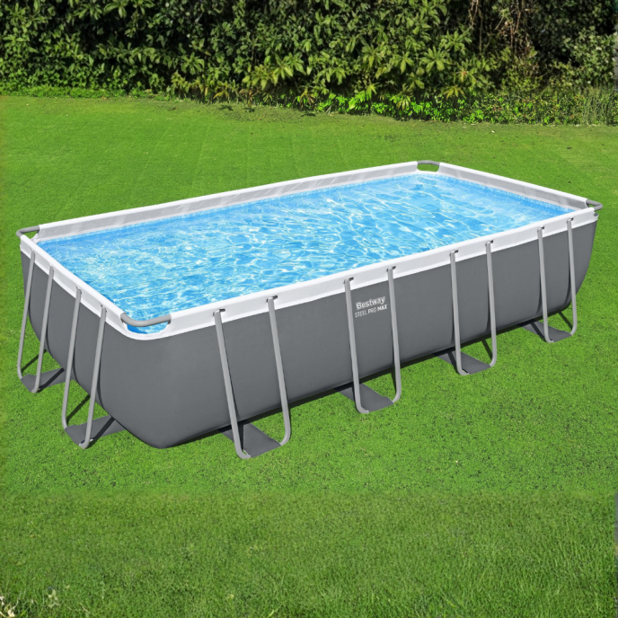 Piscine tubulaire rectangulaire Power Steel - 549 x 274 x H 122 cm (+Filtre à sable)