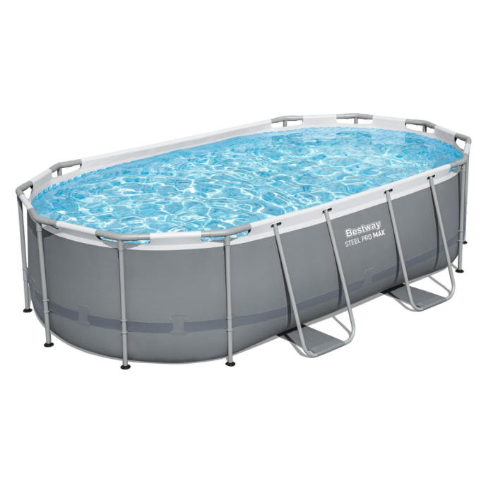 Piscine Bestway tubulaire ovale Steel Pro MAX - 427 x 250 x H 100 cm (Filtre à cartouche)