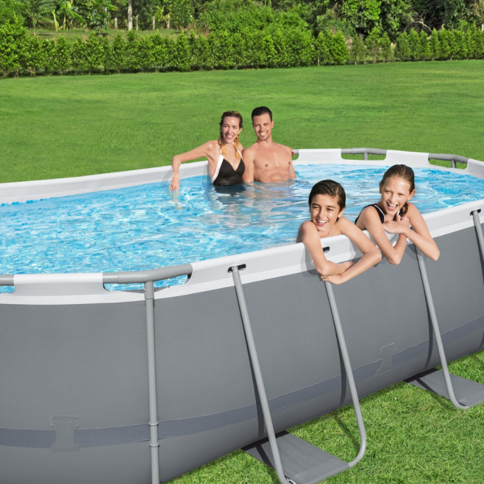 Piscine Bestway tubulaire ovale Steel Pro MAX - 427 x 250 x H 100 cm (Filtre à cartouche)