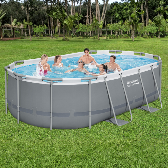Piscine tubulaire ovale Power Steel - 427 x 250 x H 100 cm
