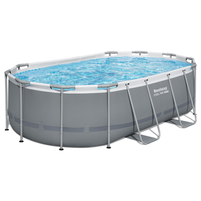 Piscine Bestway tubulaire ovale Steel Pro MAX - 427 x 250 x H 100 cm (Filtre à cartouche)