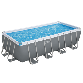 Piscine tubulaire rectangulaire Power Steel - 488 x 244 x 122 cm (+Filtre à sable)