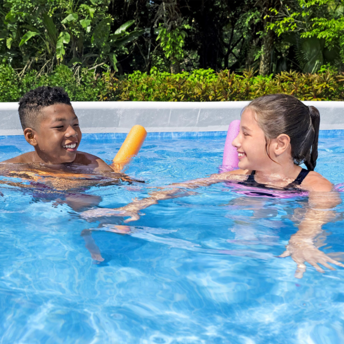 Piscine tubulaire rectangulaire Power Steel - 488 x 244 x 122 cm (+Filtre à sable)