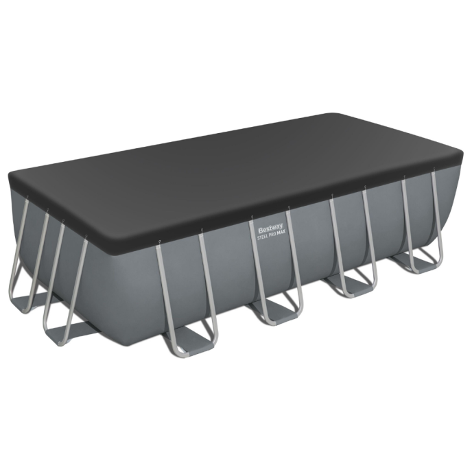 Piscine Bestway tubulaire rectangulaire Steel Pro Max - 488 x 244 x 122 cm (Filtre à sable)