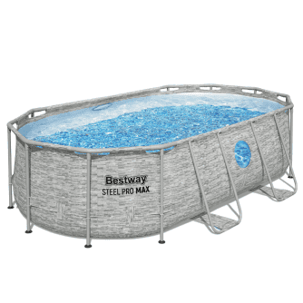 Piscine Bestway tubulaire ovale Steel Pro MAX Splashview - 427 x 250 x H 100 cm (Filtre à cartouche)