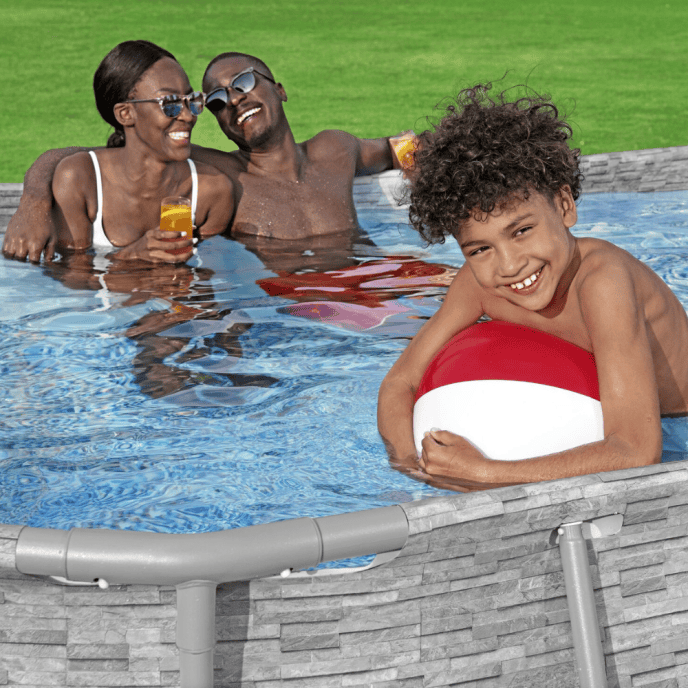 Piscine Bestway tubulaire ovale Steel Pro MAX Splashview - 427 x 250 x H 100 cm (Filtre à cartouche)