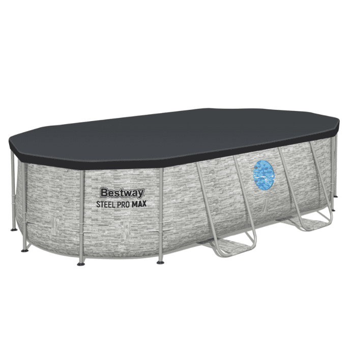 Piscine Bestway tubulaire ovale Steel Pro MAX Splashview - 427 x 250 x H 100 cm (Filtre à cartouche)
