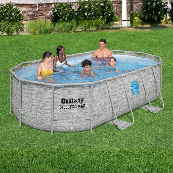 Piscine tubulaire ovale Power Steel Vista - 427 x 250 x H 100 cm