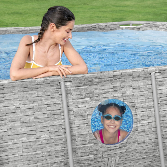 Piscine Bestway tubulaire ovale Steel Pro MAX Splashview - 427 x 250 x H 100 cm (Filtre à cartouche)