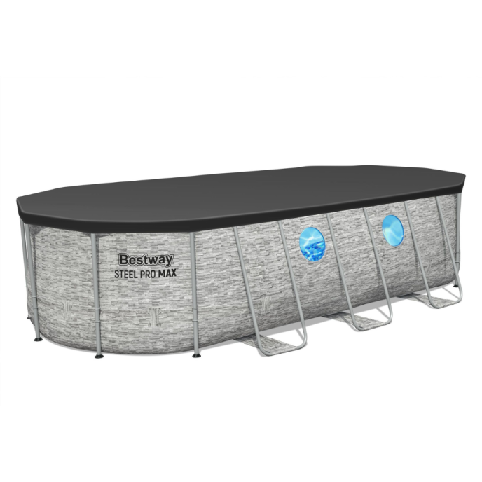 Piscine tubulaire ovale Power Steel Vista - 549 x 274 x H 122 cm