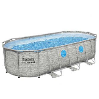 Piscine tubulaire ovale Power Steel Vista - 549 x 274 x H 122 cm