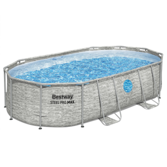 Piscine tubulaire ovale Power Steel Vista - 488 x 305 x 107 cm (+Filtre à sable)