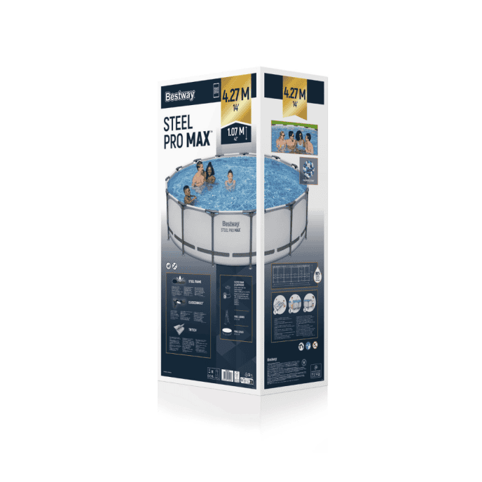 Piscine tubulaire ronde Steel Pro Max - Ø 427 x 107 cm