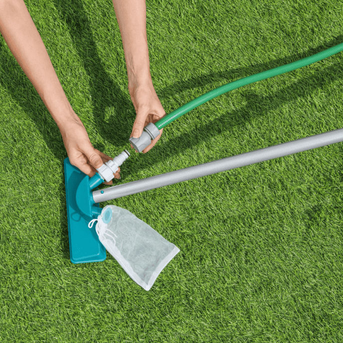 Kit de nettoyage épuisette et tête d'aspirateur pour piscine