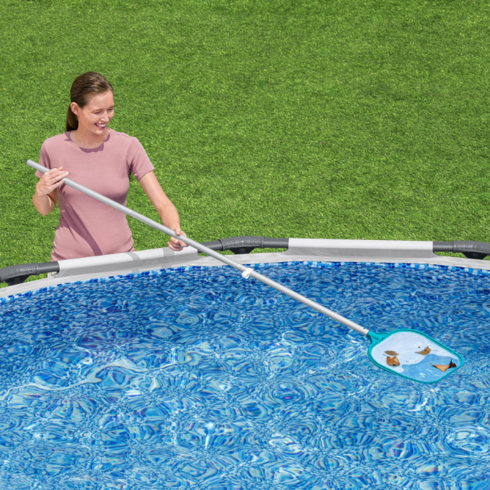 Kit de nettoyage épuisette et tête d'aspirateur pour piscine