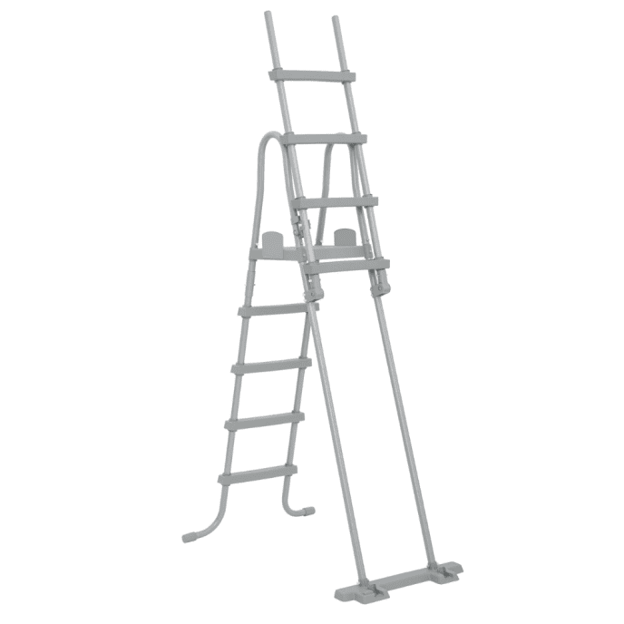 Echelle de sécurité 2 x 4 marches avec plateforme pour piscine hauteur 132 cm