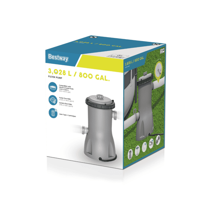 Filtre à cartouche Bestway 3,028 m3/h 32 W Cartouche Type II