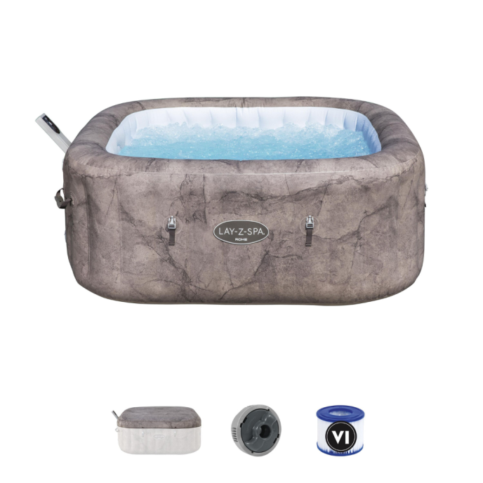 Spa gonflable carré Lay-Z-Spa Rome 4-6 personnes