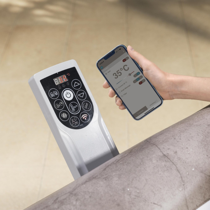 Spa gonflable carré Lay-Z-Spa Rome 4-6 personnes