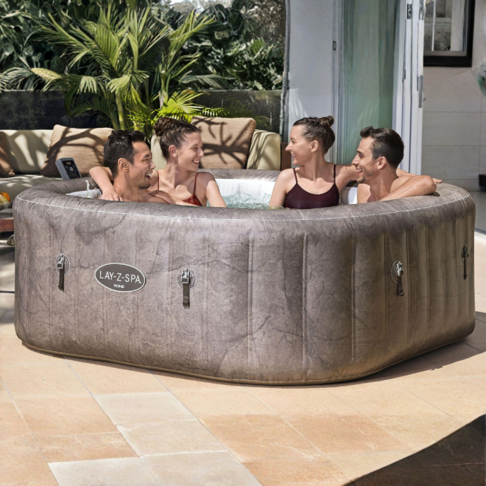 Spa gonflable carré Lay-Z-Spa Rome 4-6 personnes
