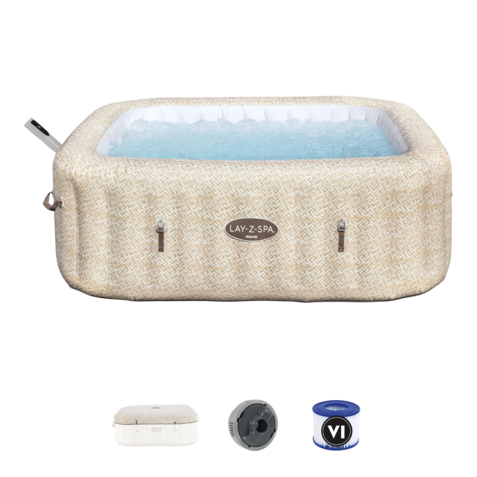Spa gonflable carré Lay-Z-Spa Rome 5-7 personnes