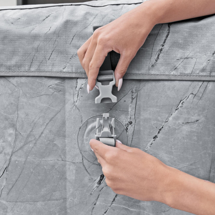 Spa gonflable Bestway Lay-Z-Spa San Francisco carré 5 à 7 places HydroJet Pro