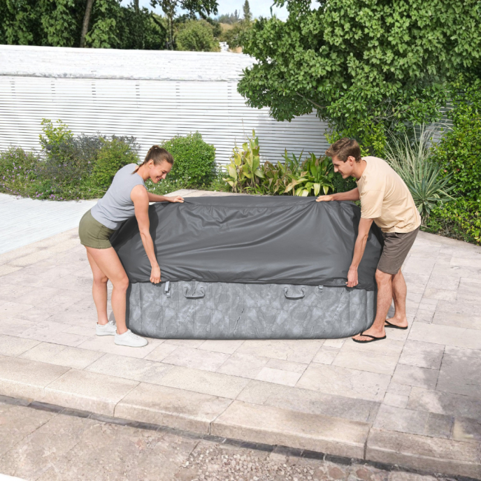 Couverture thermique pour spa carré Bestway 2,30m x 2,30m x 71cm