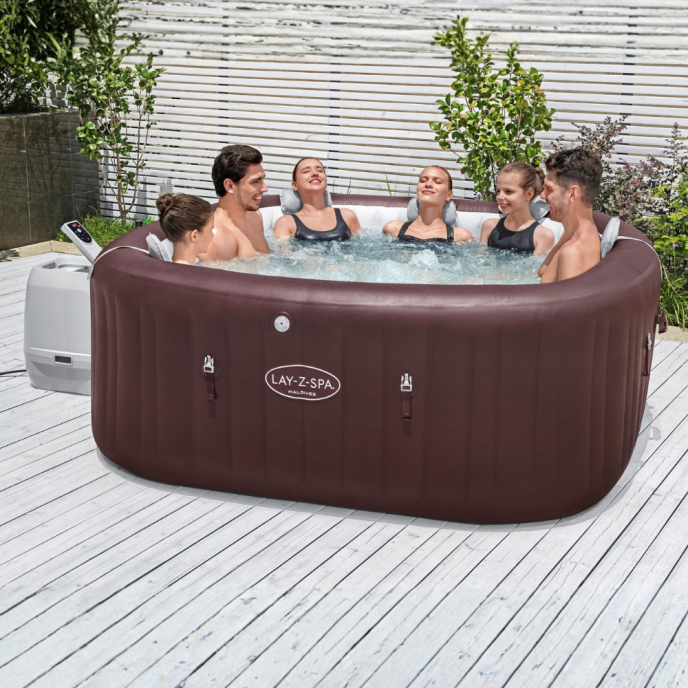 Spa gonflable Bestway Lay-Z-Spa Maldives carré 5 à 7 places Hydrojet Pro
