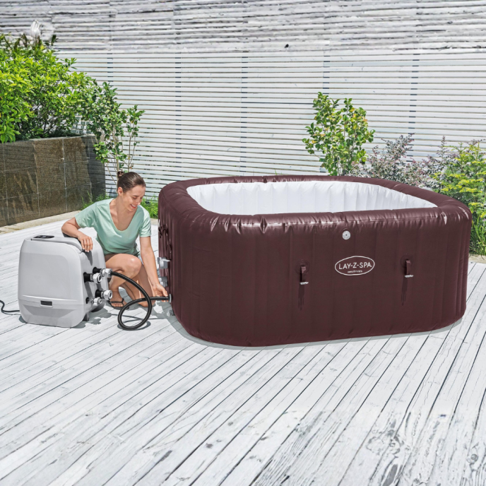 Spa gonflable Bestway Lay-Z-Spa Maldives carré 5 à 7 places Hydrojet Pro