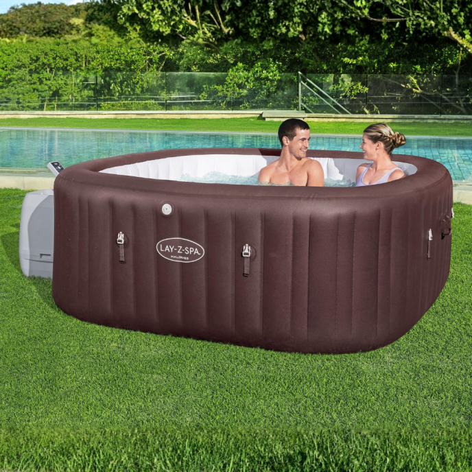 Spa gonflable Bestway Lay-Z-Spa Maldives carré 5 à 7 places Hydrojet Pro