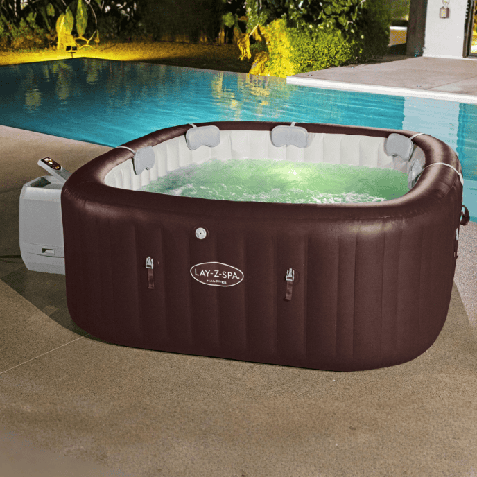 Spa gonflable Bestway Lay-Z-Spa Maldives carré 5 à 7 places Hydrojet Pro
