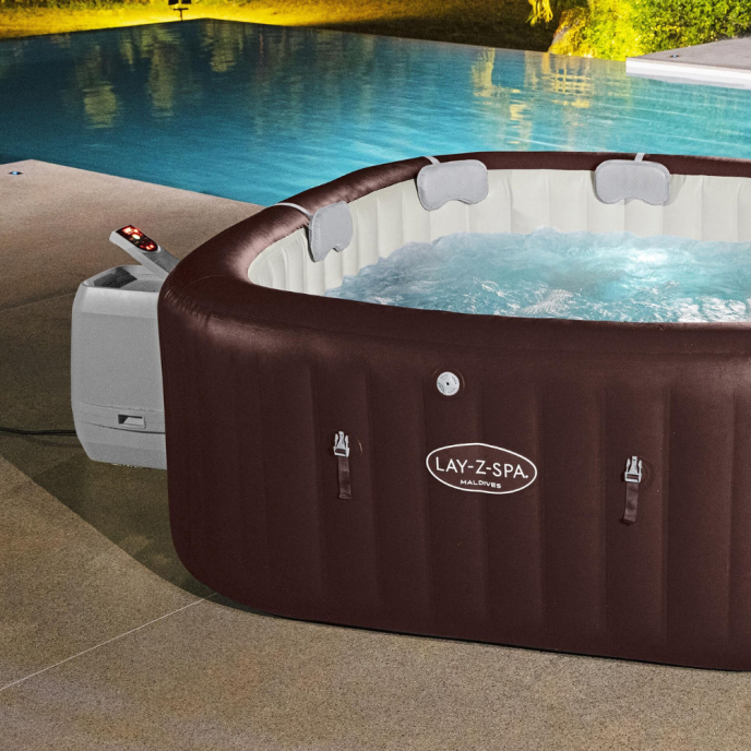 Spa gonflable Bestway Lay-Z-Spa Maldives carré 5 à 7 places Hydrojet Pro