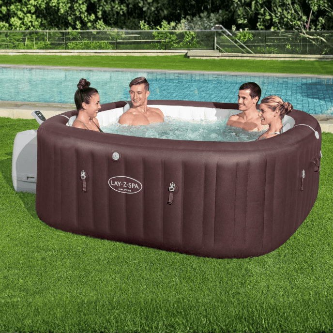 Spa gonflable Bestway Lay-Z-Spa Maldives carré 5 à 7 places Hydrojet Pro