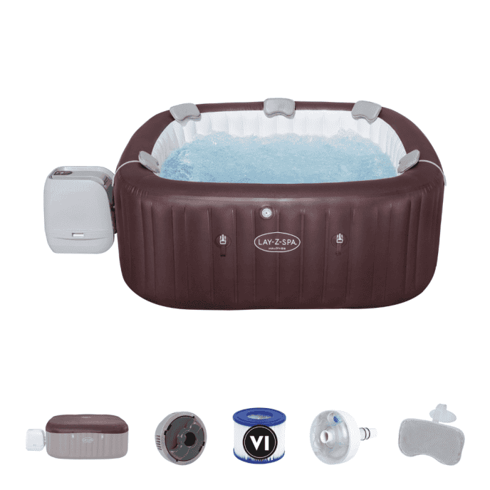 Spa gonflable Bestway Lay-Z-Spa Maldives carré 5 à 7 places Hydrojet Pro
