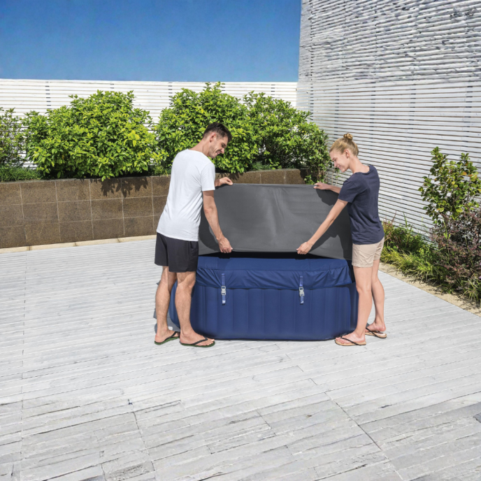 Couverture thermique pour spa carré Bestway 1,80m x 1,80m x 71cm
