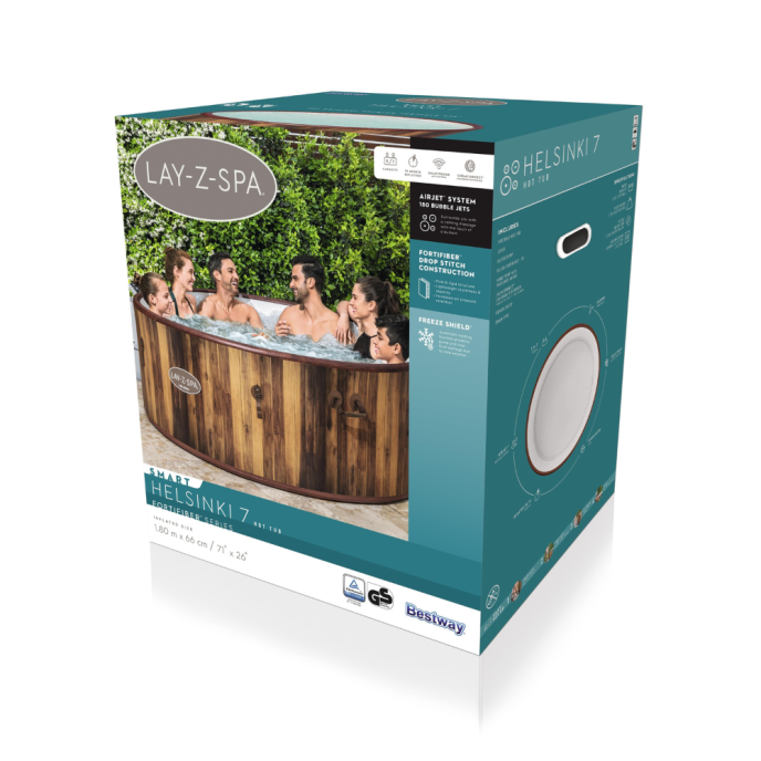 Spa gonflable Bestway Lay-Z-Spa Helsinki rond 5 à 7 places Airjet